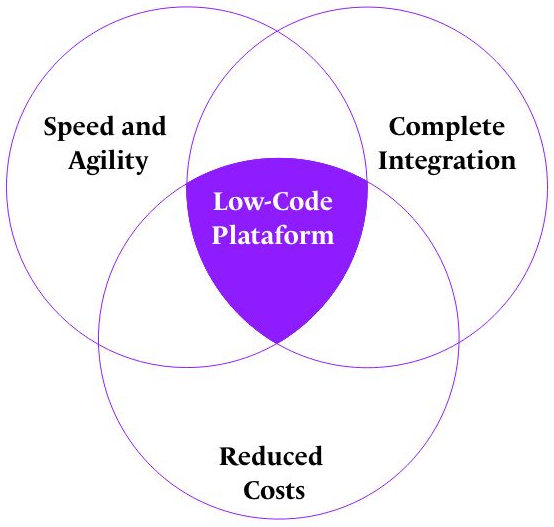 low-code platform pie chart