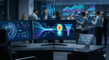 Data analytics dashboard representing retail decision platforms.