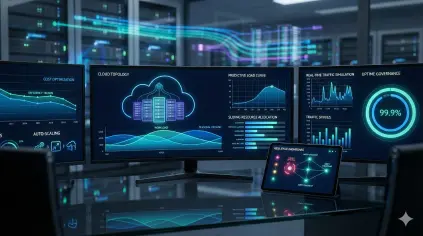 Agile development workstation showcasing the FulcrumOne framework for accelerated software delivery, featuring modular architecture diagrams and CI/CD testing pipelines.