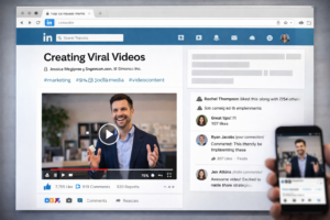 LinkedIn video post showing thousands of likes, comments, and reposts on a viral business video