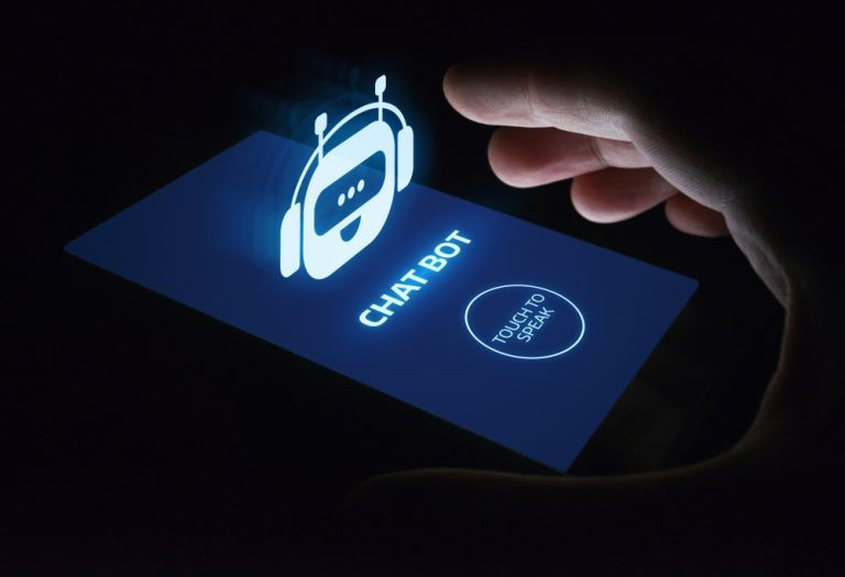 chatbot hologram in a mobile phone