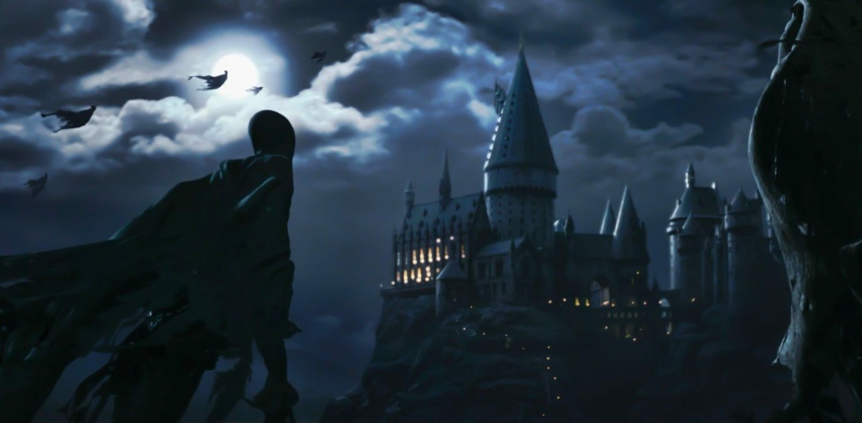 Silhouetted figure overlooking a castle under a cloudy night sky with bats, evoking a dramatic pandemic-era scene.