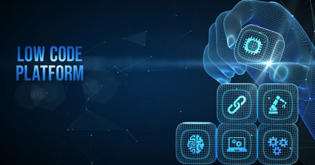 low-code platform development concept