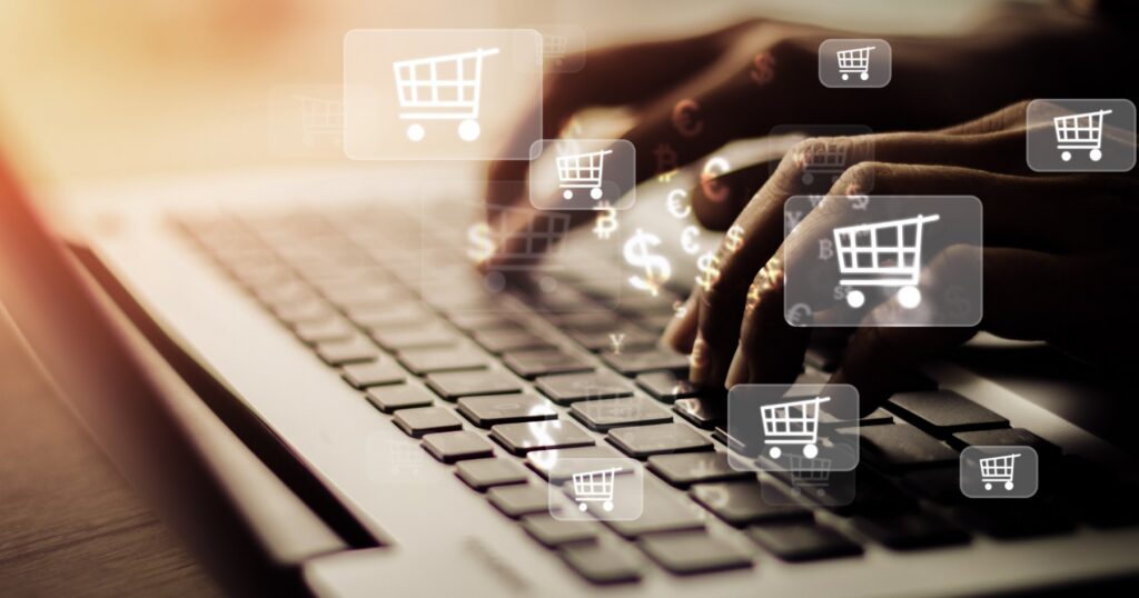 person shopping online